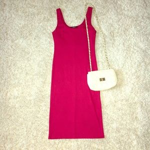 Coral Red Midi Dress